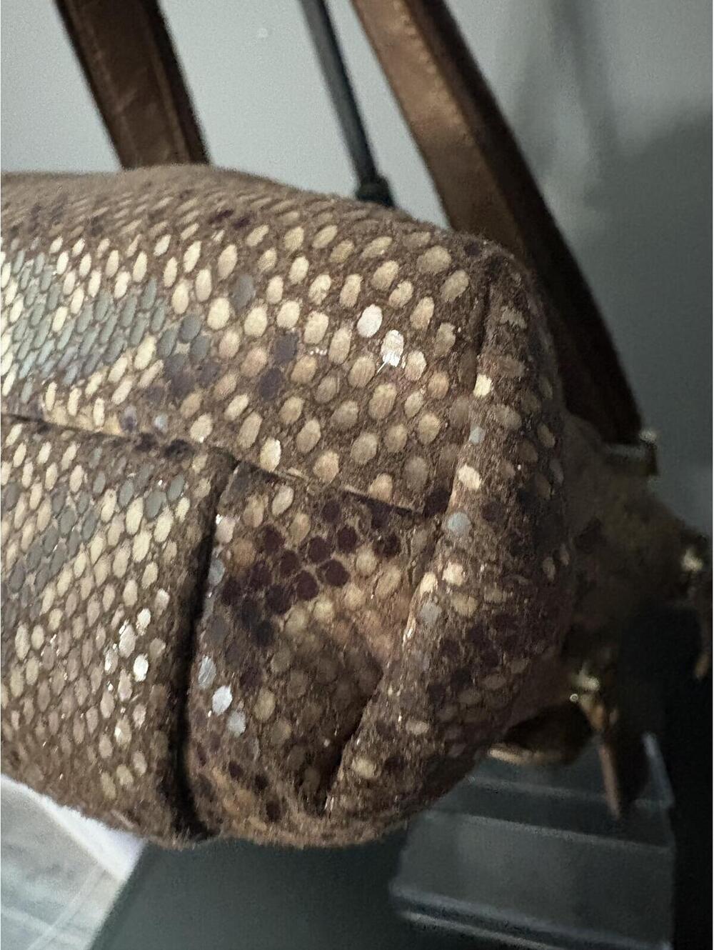 Original by Sharif 1827 Metallic Gold Reptile Crossbody Bag - Picture 5 of 9